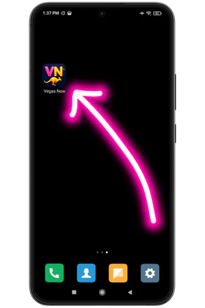 Vegas Now app The application has been installed