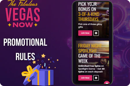 Vegas Now Promotional Rules